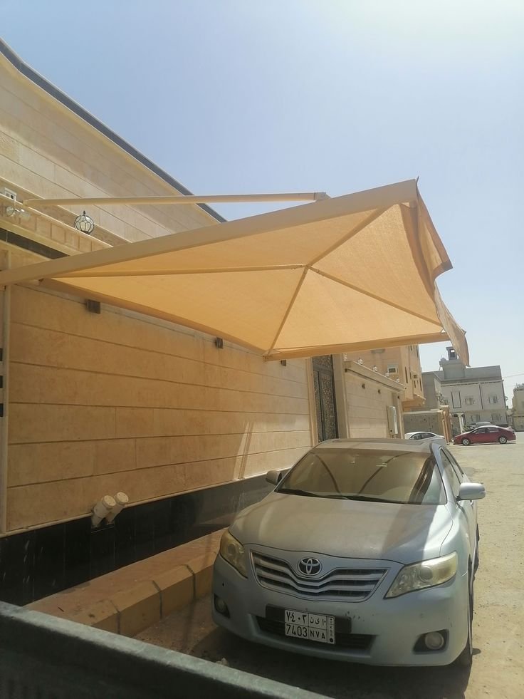تركيب مظلات سيارات قماشية في الرياض
