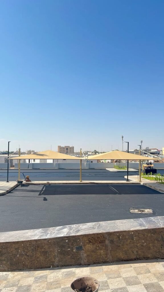 مظلات سيارات PVC مقاومة للعوامل الجوية في الرياض